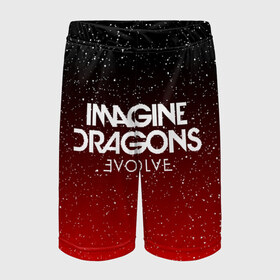 Детские спортивные шорты 3D с принтом IMAGINE DRAGONS в Белгороде,  100% полиэстер
 | пояс оформлен широкой мягкой резинкой, ткань тянется
 | evolve | id | imagine dragons | драконы | ид