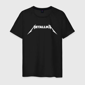 Мужская футболка хлопок с принтом METALLICA в Белгороде, 100% хлопок | прямой крой, круглый вырез горловины, длина до линии бедер, слегка спущенное плечо. | Тематика изображения на принте: metallica | metallica logo | rock | метал группа | металл | металлика логотип | музыка | рок | трэш метал | хеви метал