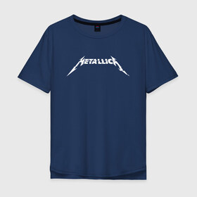 Мужская футболка хлопок Oversize с принтом METALLICA в Белгороде, 100% хлопок | свободный крой, круглый ворот, “спинка” длиннее передней части | metallica | metallica logo | rock | метал группа | металл | металлика логотип | музыка | рок | трэш метал | хеви метал