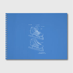 Альбом для рисования с принтом Patent - hocey в Белгороде, 100% бумага
 | матовая бумага, плотность 200 мг. | patent | зима | игра | идея | история | коньки | лёд | патент | разработка | сибирь | спорт | хокей | хоккей | чертеж | чертежи