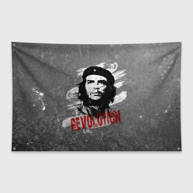 Флаг-баннер с принтом Че Гевара в Белгороде, 100% полиэстер | размер 67 х 109 см, плотность ткани — 95 г/м2; по краям флага есть четыре люверса для крепления | Тематика изображения на принте: che | che guevara | cuba | ernesto guevara | guerrilla | revolution | viva la | viva la revolution | история | куба | партизан | революция | свобода | че | че гевара | чегевара