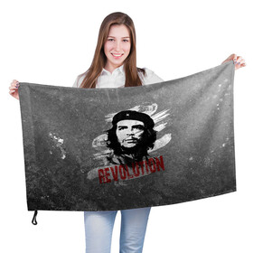 Флаг 3D с принтом Че Гевара в Белгороде, 100% полиэстер | плотность ткани — 95 г/м2, размер — 67 х 109 см. Принт наносится с одной стороны | che | che guevara | cuba | ernesto guevara | guerrilla | revolution | viva la | viva la revolution | история | куба | партизан | революция | свобода | че | че гевара | чегевара