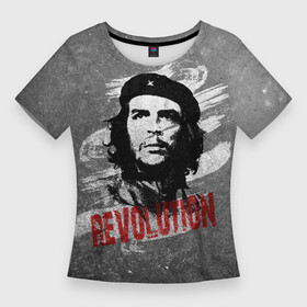 Женская футболка 3D Slim с принтом Че Гевара в Белгороде,  |  | che | che guevara | cuba | ernesto guevara | guerrilla | revolution | viva la | viva la revolution | история | куба | партизан | революция | свобода | че | че гевара | чегевара
