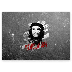 Поздравительная открытка с принтом Че Гевара в Белгороде, 100% бумага | плотность бумаги 280 г/м2, матовая, на обратной стороне линовка и место для марки
 | che | che guevara | cuba | ernesto guevara | guerrilla | revolution | viva la | viva la revolution | история | куба | партизан | революция | свобода | че | че гевара | чегевара