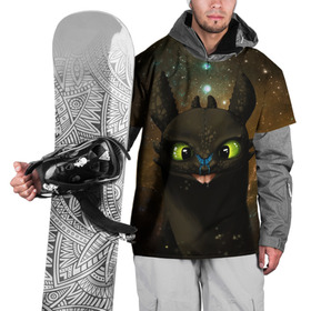 Накидка на куртку 3D с принтом Night Fury в Белгороде, 100% полиэстер |  | how to train your dragon | night fury | беззубик | дракон | как приручить дракона | ночная фурия
