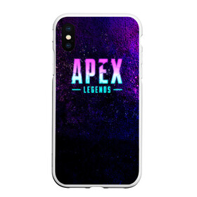 Чехол для iPhone XS Max матовый с принтом Apex Legends Neon logo в Белгороде, Силикон | Область печати: задняя сторона чехла, без боковых панелей | Тематика изображения на принте: apex | apex legends | bangalor | bloodhound | caustic | crypto | gibraltar | legends | lifeline | logo | mirage | neon | pathfinder | titanfall | watson | wraith | апекс | неон