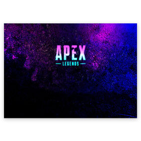 Поздравительная открытка с принтом Apex Legends. Neon logo в Белгороде, 100% бумага | плотность бумаги 280 г/м2, матовая, на обратной стороне линовка и место для марки
 | Тематика изображения на принте: apex | apex legends | bangalor | bloodhound | caustic | crypto | gibraltar | legends | lifeline | logo | mirage | neon | pathfinder | titanfall | watson | wraith | апекс | неон