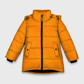 Зимняя куртка для девочек 3D с принтом Апельсин в Белгороде, ткань верха — 100% полиэстер; подклад — 100% полиэстер, утеплитель — 100% полиэстер. | длина ниже бедра, удлиненная спинка, воротник стойка и отстегивающийся капюшон. Есть боковые карманы с листочкой на кнопках, утяжки по низу изделия и внутренний карман на молнии. 

Предусмотрены светоотражающий принт на спинке, радужный светоотражающий элемент на пуллере молнии и на резинке для утяжки. | Тематика изображения на принте: fruit | orange | texture | апельсин | еда | кожура | кожура фруктов | текстура | фрукт | фрукты | ягода | ягоды