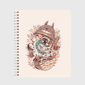 Тетрадь с принтом My Neighbor Totoro в Белгороде, 100% бумага | 48 листов, плотность листов — 60 г/м2, плотность картонной обложки — 250 г/м2. Листы скреплены сбоку удобной пружинной спиралью. Уголки страниц и обложки скругленные. Цвет линий — светло-серый
 | Тематика изображения на принте: anime | forest | meme | my neighbor | protectors | tokyo | totoro | аниме | гибли | иероглиф | манга | миядзаки | мой сосед | стиль | тоторо | фентези | хаяо | япония