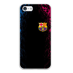 Чехол для iPhone 5/5S матовый с принтом FC BARCA в Белгороде, Силикон | Область печати: задняя сторона чехла, без боковых панелей | barcelona | fc barca | барка | барселона