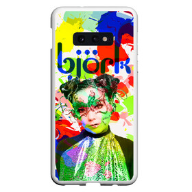 Чехол для Samsung S10E с принтом Bjork в Белгороде, Силикон | Область печати: задняя сторона чехла, без боковых панелей | art pop | avant garde | biork | bjork | electronica | experimental | авантгард | арт поп | бьёрк | бьйорк | бьорк | вокал | краски | радуга | цвета | электронтка