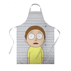 Фартук 3D с принтом Morty is in prison в Белгороде, 100% полиэстер | общий размер — 65 х 85 см, ширина нагрудника — 26 см, горловина — 53 см, длина завязок — 54 см, общий обхват в поясе — 173 см. Принт на завязках и на горловине наносится с двух сторон, на основной части фартука — только с внешней стороны | Тематика изображения на принте: c 137 | morty | morty smith | portal | rick | rick and morty | rick sanchez | sanchez | smith | морти | морти смит | портал | рик | рик и морти | рик санчез | санчез | смит