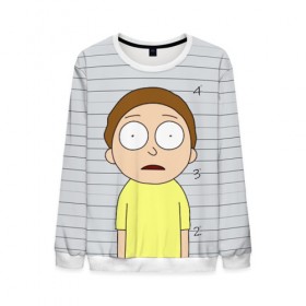 Мужской свитшот 3D с принтом Morty is in prison в Белгороде, 100% полиэстер с мягким внутренним слоем | круглый вырез горловины, мягкая резинка на манжетах и поясе, свободная посадка по фигуре | c 137 | morty | morty smith | portal | rick | rick and morty | rick sanchez | sanchez | smith | морти | морти смит | портал | рик | рик и морти | рик санчез | санчез | смит