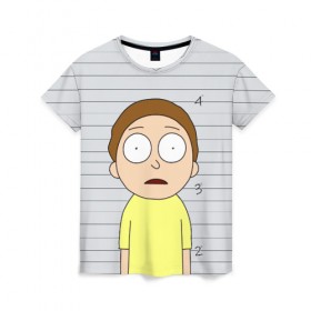 Женская футболка 3D с принтом Morty is in prison в Белгороде, 100% полиэфир ( синтетическое хлопкоподобное полотно) | прямой крой, круглый вырез горловины, длина до линии бедер | Тематика изображения на принте: c 137 | morty | morty smith | portal | rick | rick and morty | rick sanchez | sanchez | smith | морти | морти смит | портал | рик | рик и морти | рик санчез | санчез | смит