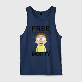 Мужская майка хлопок с принтом Free Morty в Белгороде, 100% хлопок |  | c 137 | morty | morty smith | portal | rick | rick and morty | rick sanchez | sanchez | smith | морти | морти смит | портал | рик | рик и морти | рик санчез | санчез | смит