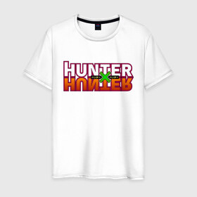 Мужская футболка хлопок с принтом Hunter x Hunter в Белгороде, 100% хлопок | прямой крой, круглый вырез горловины, длина до линии бедер, слегка спущенное плечо. | gone | hunter x hunter | hunterxhunter | killua | гон | хантер х хантер