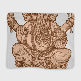 Плед 3D с принтом Ганеш в Белгороде, 100% полиэстер | закругленные углы, все края обработаны. Ткань не мнется и не растягивается | бог. индуизм | буддизм | ганеш | ганеша | индия | кришна | мифология | оберег | ом | слон | талисман