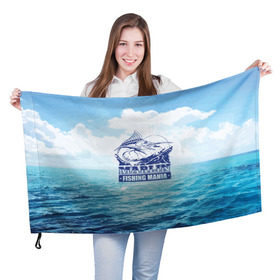 Флаг 3D с принтом Marlin в Белгороде, 100% полиэстер | плотность ткани — 95 г/м2, размер — 67 х 109 см. Принт наносится с одной стороны | fin | fishing | fishing line | hook | marlin | ocean | spinner | water | блесна | крючок | леска | марлин | океан | плавник | рыбалка