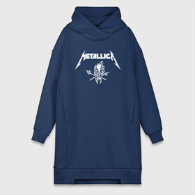 Платье-худи хлопок с принтом METALLICA в Белгороде,  |  | metallica | metallica logo | rock | метал группа | металл | металлика логотип | музыка | рок | трэш метал | хеви метал