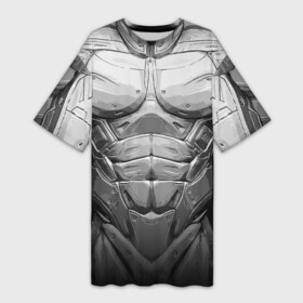 Платье-футболка 3D с принтом Crysis Экзоскелет в Белгороде,  |  | crysis | style | бронь | броня | внешность | доспехи | костюм | крайзис | крайсис | кризис | крисис | мышцы | облик | пресс | робот | скин | тело | титан | торс | экзоскелет