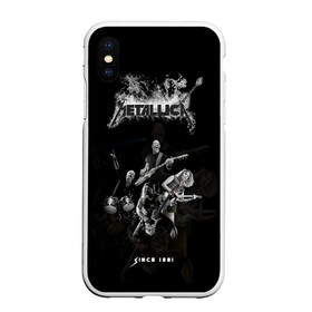 Чехол для iPhone XS Max матовый с принтом Metallica в Белгороде, Силикон | Область печати: задняя сторона чехла, без боковых панелей | metalica | metallica | группа | джеймс хэтфилд | кирк хэмметт | ларс ульрих | метал | металика | металлика | миталика | музыка | роберт трухильо | рок | трэш | трэшметал | хард | хеви