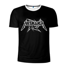 Мужская футболка 3D спортивная с принтом Metallica в Белгороде, 100% полиэстер с улучшенными характеристиками | приталенный силуэт, круглая горловина, широкие плечи, сужается к линии бедра | 