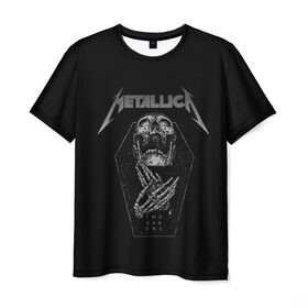 Мужская футболка 3D с принтом Metallica в Белгороде, 100% полиэфир | прямой крой, круглый вырез горловины, длина до линии бедер | metalica | metallica | группа | джеймс хэтфилд | кирк хэмметт | ларс ульрих | метал | металика | металлика | миталика | музыка | роберт трухильо | рок | трэш | трэшметал | хард | хеви