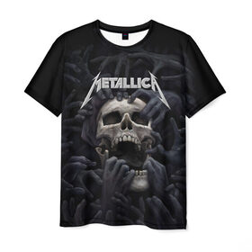 Мужская футболка 3D с принтом Metallica в Белгороде, 100% полиэфир | прямой крой, круглый вырез горловины, длина до линии бедер | metalica | metallica | группа | джеймс хэтфилд | кирк хэмметт | ларс ульрих | метал | металика | металлика | миталика | музыка | роберт трухильо | рок | трэш | трэшметал | хард | хеви