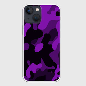 Чехол для iPhone 13 mini с принтом Камуфляж в Белгороде,  |  | 23 февраля | black | camouflage | february 23 | khaki | military | soldier | военный | камуфляж | солдат | фиолетовый | хаки | черный