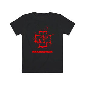 Детская футболка хлопок с принтом RAMMSTEIN (настраиваемая) в Белгороде, 100% хлопок | круглый вырез горловины, полуприлегающий силуэт, длина до линии бедер | Тематика изображения на принте: rammstein | рамштайн
