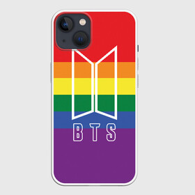 Чехол для iPhone 13 с принтом BTS в Белгороде,  |  | bangtan boys | beyond the scene | boyband | boys | bts | chin | edm | emblem | hieroglyphs | hip hop | jimin | jj hope | k pop | logo | rainbow | rb | rm | shuga | south korean | бойбенд | ви | джей хоуп | иероглифы | логотип | мальчики | радуга | с