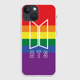 Чехол для iPhone 13 mini с принтом BTS в Белгороде,  |  | bangtan boys | beyond the scene | boyband | boys | bts | chin | edm | emblem | hieroglyphs | hip hop | jimin | jj hope | k pop | logo | rainbow | rb | rm | shuga | south korean | бойбенд | ви | джей хоуп | иероглифы | логотип | мальчики | радуга | с