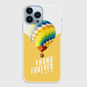 Чехол для iPhone 13 Pro Max с принтом BTS Young Forever в Белгороде,  |  | Тематика изображения на принте: balloon | bangtan boys | beyond the scene | boyband | boys | bts | chin | chonguk | edm | emblem | hip hop | jimin | jj hope | k pop | logo | rb | rm | shuga | south korean | wee | бойбенд | ви | воздушный шар | джей хоуп | логотип | мальчики | сюга