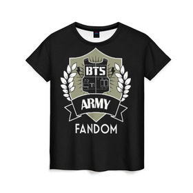 Женская футболка 3D с принтом BTS Army Fandom в Белгороде, 100% полиэфир ( синтетическое хлопкоподобное полотно) | прямой крой, круглый вырез горловины, длина до линии бедер | army | bangtan boys | beyond the scene | boys | bts | chin | edm | emblem | fandom | fans | hieroglyphs | hip hop | jimin | k pop | logo | rainbow | rb | rm | south korean | армия | бойбенд | ви | джей хоуп | иероглифы | логотип | мальчики | радуга 