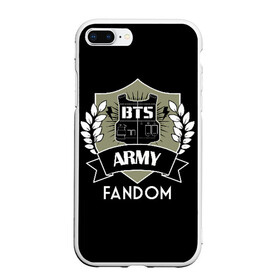 Чехол для iPhone 7Plus/8 Plus матовый с принтом BTS Army Fandom в Белгороде, Силикон | Область печати: задняя сторона чехла, без боковых панелей | army | bangtan boys | beyond the scene | boys | bts | chin | edm | emblem | fandom | fans | hieroglyphs | hip hop | jimin | k pop | logo | rainbow | rb | rm | south korean | армия | бойбенд | ви | джей хоуп | иероглифы | логотип | мальчики | радуга 