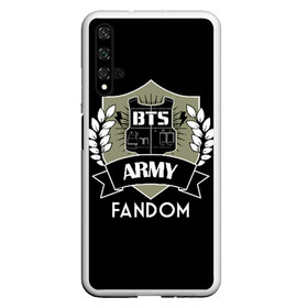 Чехол для Honor 20 с принтом BTS Army Fandom в Белгороде, Силикон | Область печати: задняя сторона чехла, без боковых панелей | army | bangtan boys | beyond the scene | boys | bts | chin | edm | emblem | fandom | fans | hieroglyphs | hip hop | jimin | k pop | logo | rainbow | rb | rm | south korean | армия | бойбенд | ви | джей хоуп | иероглифы | логотип | мальчики | радуга 