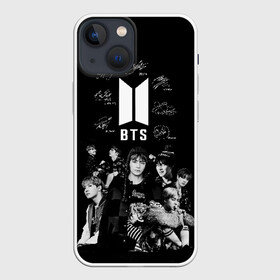 Чехол для iPhone 13 mini с принтом BTS в Белгороде,  |  | autographs | bangtan boys | beyond the scene | boyband | boys | bts | chin | chonguk | edm | emblem | hip hop | jimin | jj hope | k pop | logo | rb | rm | shuga | south korean | wee | автографы | бойбенд | ви | джей хоуп | логотип | мальчики | сюга 