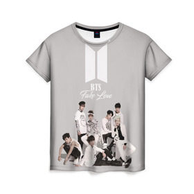 Женская футболка 3D с принтом BTS Take love в Белгороде, 100% полиэфир ( синтетическое хлопкоподобное полотно) | прямой крой, круглый вырез горловины, длина до линии бедер | bangtan boys | beyond the scene | boyband | boys | bts | chin | chonguk | edm | emblem | hip hop | jimin | jj hope | k pop | logo | r  b | rm | south korean | suga | wee | бойбенд | ви | возьми | джей хоуп | логотип | любовь | мальчики | сюга | х