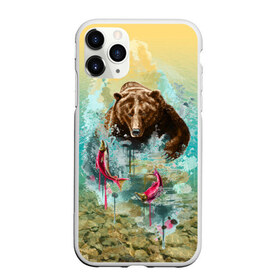 Чехол для iPhone 11 Pro матовый с принтом Рыбалка в Белгороде, Силикон |  | берег | брызги | водка | животное | зверь | зубы | лес | медведь | мишка | оскал | охота | патриотизм | река | россия | русский | русь | рыба | символ | ссср | триколор | флаг | хищник