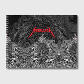 Альбом для рисования с принтом Metallica в Белгороде, 100% бумага
 | матовая бумага, плотность 200 мг. | Тематика изображения на принте: american | bird | eagle | james hetfield | kirk hammett | lars ulrich | metal band | metallica | red eye | robert trujillo | scream | skull | американская | джеймс хетфилд | кирк хэмметт | красный глаз | крик | ларс ульрих | метал группа | метал