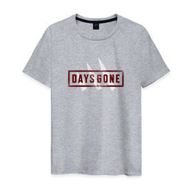 Мужская футболка хлопок с принтом Days Gone (Патроны) в Белгороде, 100% хлопок | прямой крой, круглый вырез горловины, длина до линии бедер, слегка спущенное плечо. | days gone | игра | лого | патроны