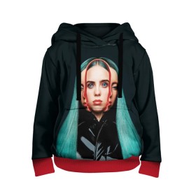 Детская толстовка 3D с принтом BILLIE EILISH в Белгороде, 100% полиэстер | двухслойный капюшон со шнурком для регулировки, мягкие манжеты на рукавах и по низу толстовки, спереди карман-кенгуру с мягким внутренним слоем | Тематика изображения на принте: ayelish | bad guy | bellyache | bilie eilish | bilie elish | billie | billie eilish | eilish | electronic | elish | music | били айлиш | билли айлиш | эйлиш | элиш