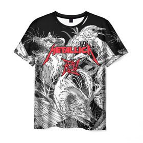 Мужская футболка 3D с принтом Metallica в Белгороде, 100% полиэфир | прямой крой, круглый вырез горловины, длина до линии бедер | american | angry | emblem | james hetfield | kirk hammett | la | live | logo | metal band | metallica | rats | ravens | zombies | американская | вороны | джеймс хетфилд | живые | злые | зомби | кирк хэмметт | крысы | ларс ульрих | логотип | мета