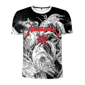 Мужская футболка 3D спортивная с принтом Metallica в Белгороде, 100% полиэстер с улучшенными характеристиками | приталенный силуэт, круглая горловина, широкие плечи, сужается к линии бедра | Тематика изображения на принте: american | angry | emblem | james hetfield | kirk hammett | la | live | logo | metal band | metallica | rats | ravens | zombies | американская | вороны | джеймс хетфилд | живые | злые | зомби | кирк хэмметт | крысы | ларс ульрих | логотип | мета