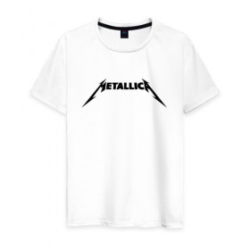 Мужская футболка хлопок с принтом METALLICA (НА СПИНЕ) в Белгороде, 100% хлопок | прямой крой, круглый вырез горловины, длина до линии бедер, слегка спущенное плечо. | Тематика изображения на принте: metallica | металлика
