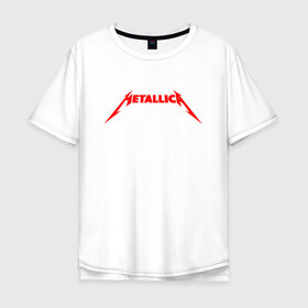 Мужская футболка хлопок Oversize с принтом METALLICA (НА СПИНЕ) в Белгороде, 100% хлопок | свободный крой, круглый ворот, “спинка” длиннее передней части | metallica | металлика