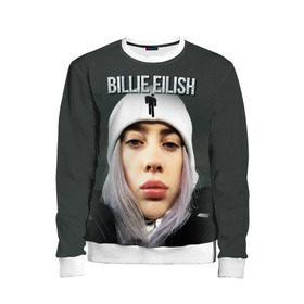 Детский свитшот 3D с принтом BILLIE EILISH в Белгороде, 100% полиэстер | свободная посадка, прямой крой, мягкая тканевая резинка на рукавах и понизу свитшота | Тематика изображения на принте: ayelish | bad guy | bellyache | bilie eilish | bilie elish | billie | billie eilish | eilish | electronic | elish | music | били айлиш | билли айлиш | эйлиш | элиш