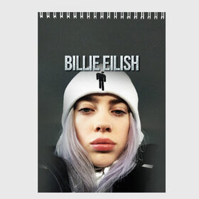 Скетчбук с принтом BILLIE EILISH в Белгороде, 100% бумага
 | 48 листов, плотность листов — 100 г/м2, плотность картонной обложки — 250 г/м2. Листы скреплены сверху удобной пружинной спиралью | ayelish | bad guy | bellyache | bilie eilish | bilie elish | billie | billie eilish | eilish | electronic | elish | music | били айлиш | билли айлиш | эйлиш | элиш