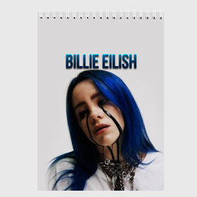 Скетчбук с принтом BILLIE EILISH в Белгороде, 100% бумага
 | 48 листов, плотность листов — 100 г/м2, плотность картонной обложки — 250 г/м2. Листы скреплены сверху удобной пружинной спиралью | ayelish | bad guy | bellyache | bilie eilish | bilie elish | billie | billie eilish | eilish | electronic | elish | music | били айлиш | билли айлиш | эйлиш | элиш