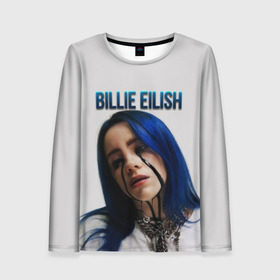 Женский лонгслив 3D с принтом BILLIE EILISH в Белгороде, 100% полиэстер | длинные рукава, круглый вырез горловины, полуприлегающий силуэт | ayelish | bad guy | bellyache | bilie eilish | bilie elish | billie | billie eilish | eilish | electronic | elish | music | били айлиш | билли айлиш | эйлиш | элиш